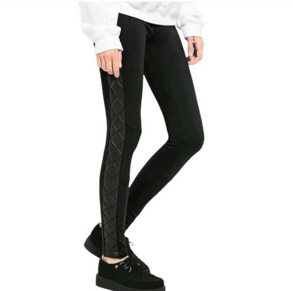 BDG Quilted Faux Leather Side Legging Sz L